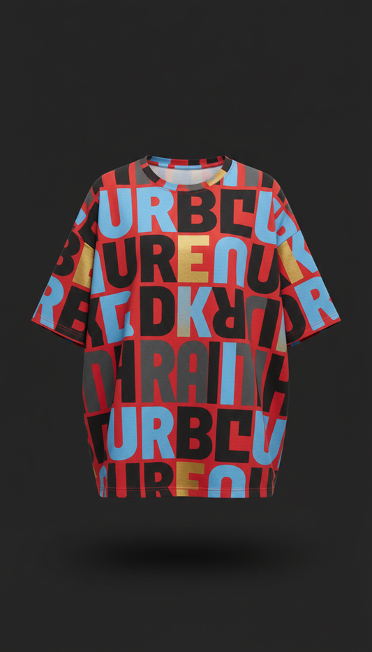 Cotton Tee with Oversized Typography