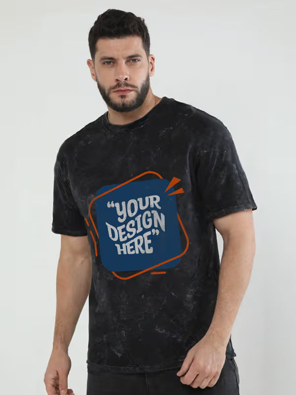 Unisex Acid Wash Oversized Tee | Custom Print