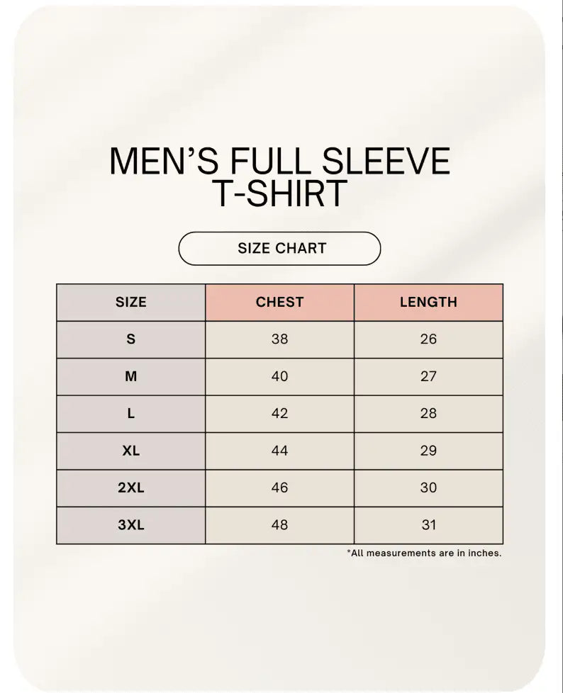 Men's Full Sleeve T-Shirt | Custom Print - AURA STUDIOS
