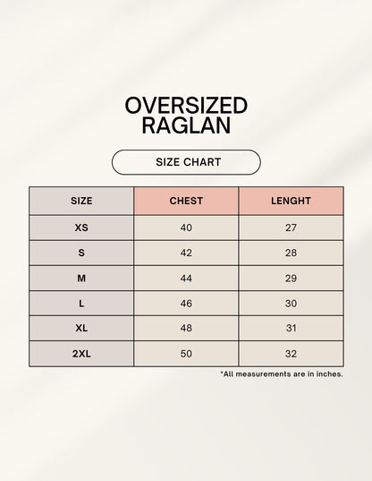 Unisex Oversized Raglan Custom T-shirt