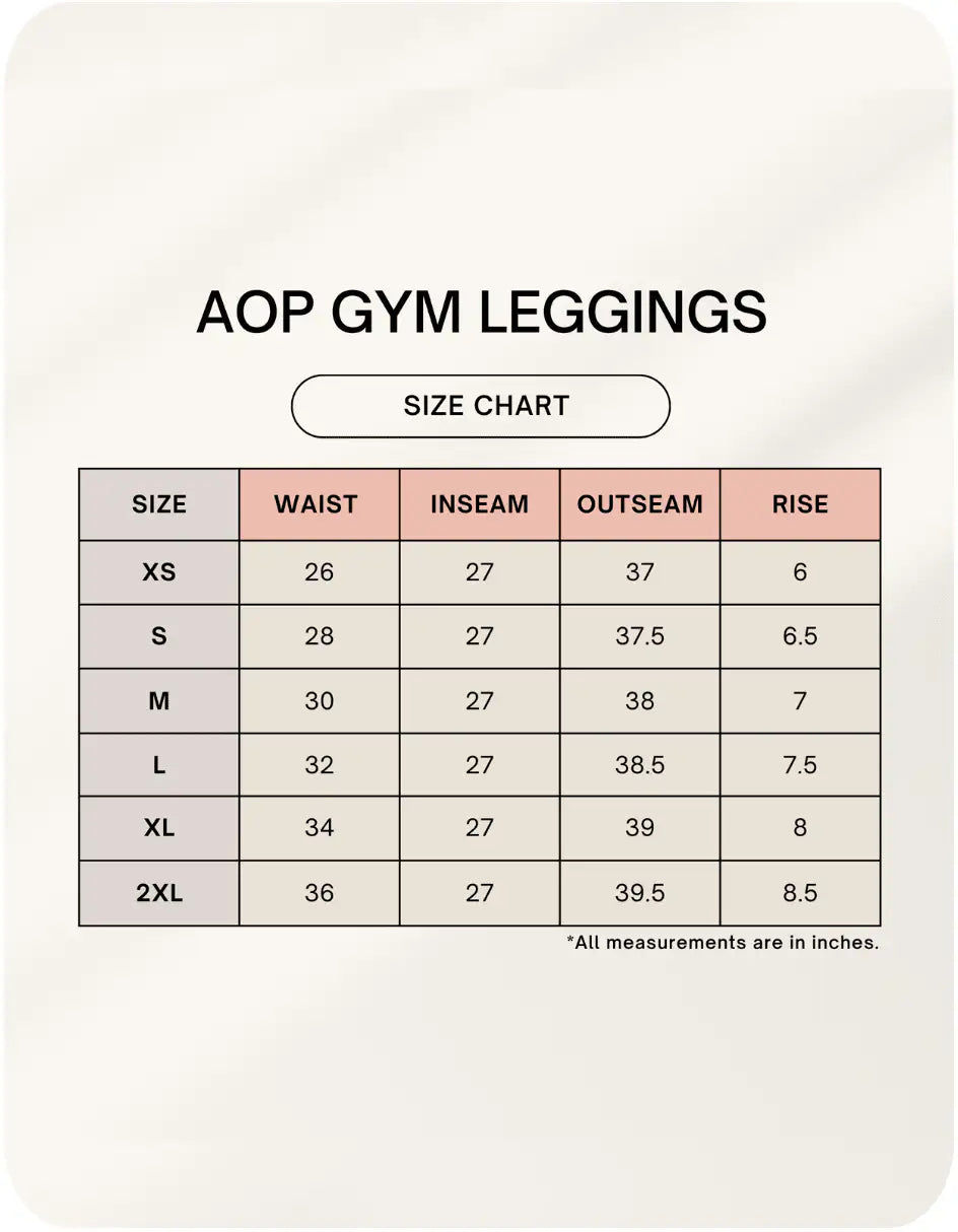 Women's AOP Gym Leggings | All Over Print Custom - AURA STUDIOS