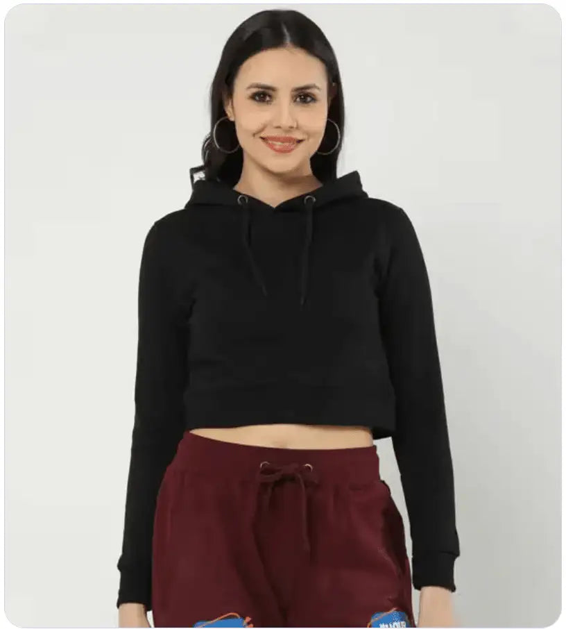 Women's Cropped Hoodie | Custom Print - AURA STUDIOS